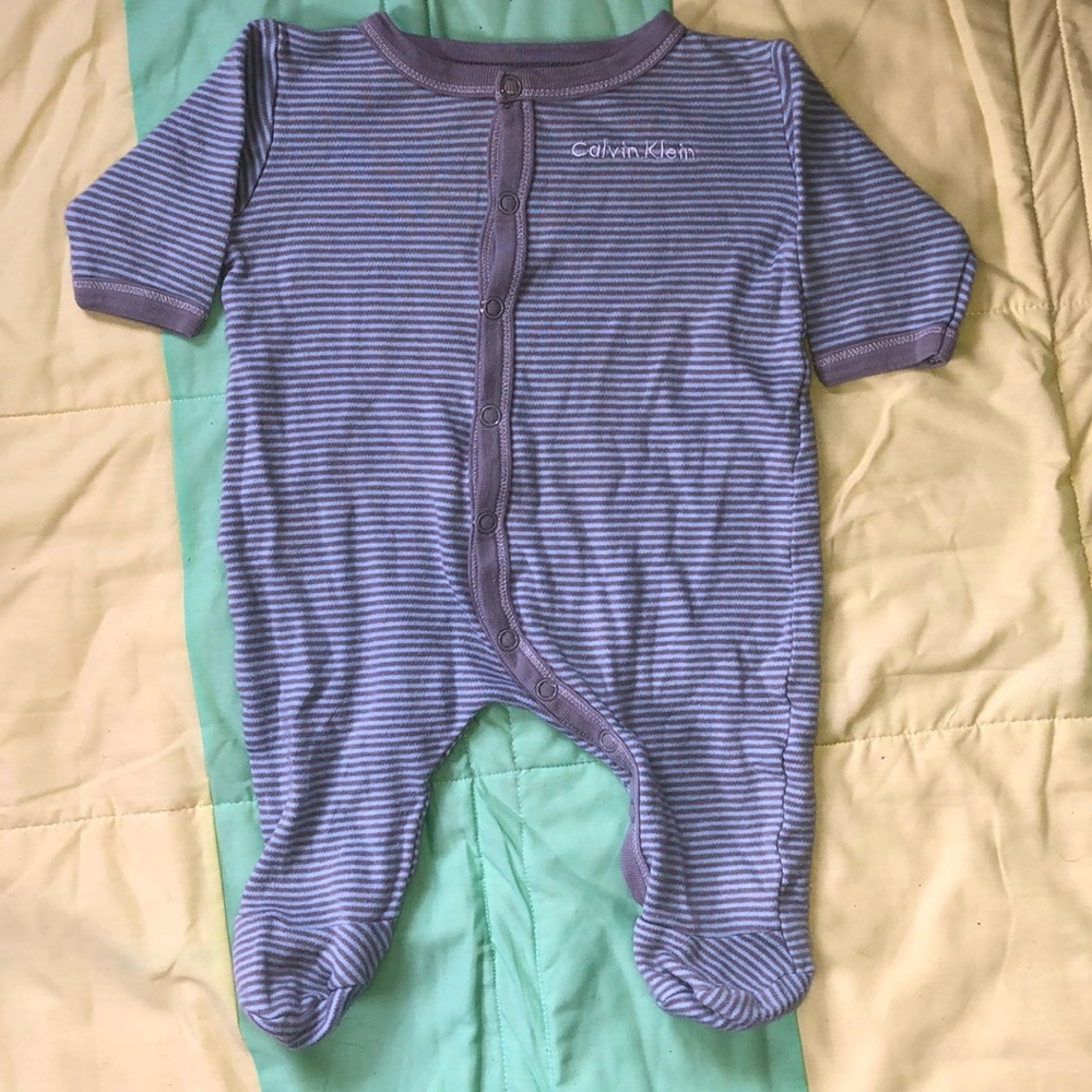 Calvin Klein Striped Sleeper 0-3 month
